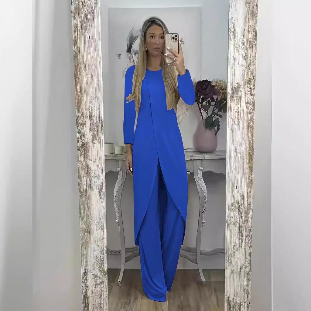 2024 Trendy Women's Autumn/Winter Casual Two-Piece Set - Loose Long Sleeve Top & Pants