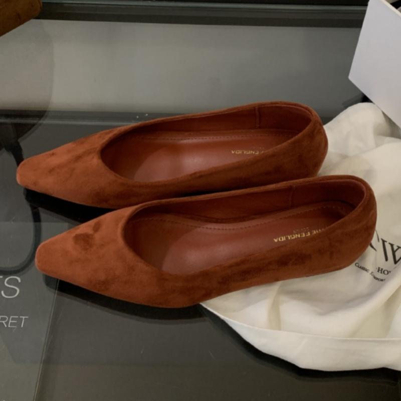Fashion Spring Autumn Women's Flat Shoes 2025 New Elegant Pointed Toe Shallow Mouth Luxury  Style Office Lady Slip-on Work Shoes