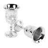 2pcs Silver Metal Wine Glass Exquisite Cocktail Glass Goblets & Chalices Chalice Goblet  Banquet