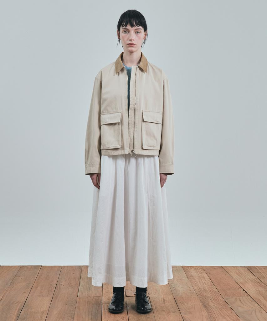 UNIFORM BRIDGE Flare Skirt(Womens) White