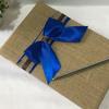 Hessian Rock Hochzeitsgast Stand Set Satin Schleife