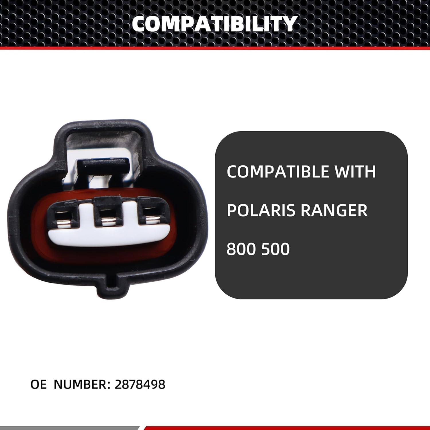 HiSport 2878498 Throttle Position Sensor Connector Compatible with Polaris Ranger 500 800 Crew 800 XP 800, RZR 4 800 570 800, Scrambler XP 1000 850,