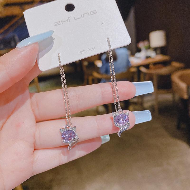 Simple Temperament Light Luxury Anti-lost Earrings Women's Fashion High Sense Tassel Versatile Super Fairy Personalized Earrings