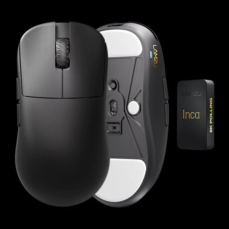 

LAMZU INCA 8K Gaming 8000Hz Polling Ultra Wireless Mouse, Rate, Lightweight, (Black) чорний
