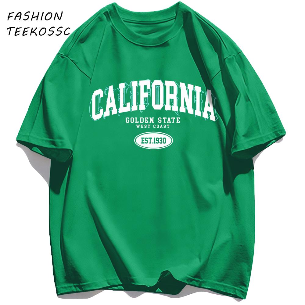 

Golocn State California Est Men TShirts Casual Cotton TShirt ONeck AllMatch Clothing Unisex Loose Summer Basics Sportswear 3XL