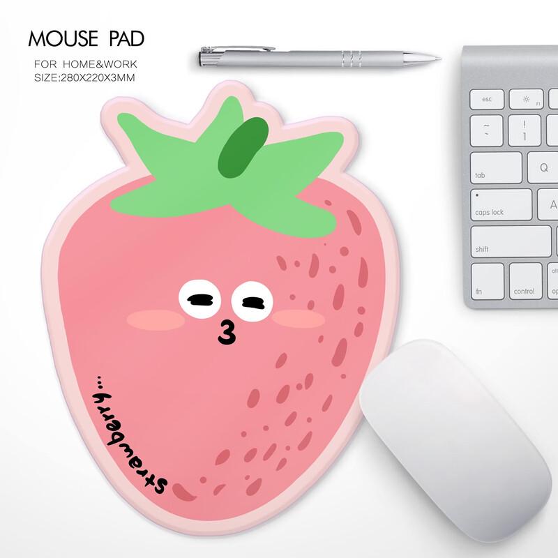 Fumaiide Cartoon Strawberry Mouse Pad 2-Pack