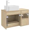 Bathroom Furniture Set 2 Pcs Sonoma Oak Wood Based Material