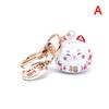 Japanese Cute Lucky Cat Keychains Car Bag Decor Water Sound Bell Pendent Charm