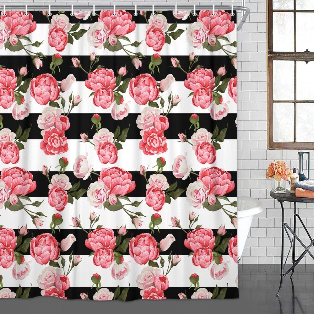 

Занавеска для душа «Зачарованный лес», Яркий сказочный лесной пейзаж, Джунгли с деревьями, птицами, цветами, растениями, Тканевые рождественские занавески для 90x180CM