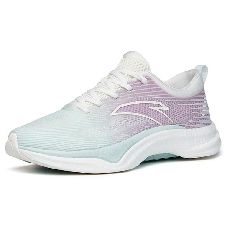 Anta Four Generations Of Hydrogen Running Shoes Women's Low Top Ice Pink Blue/Bright Purple/Ivory White 122225541-9