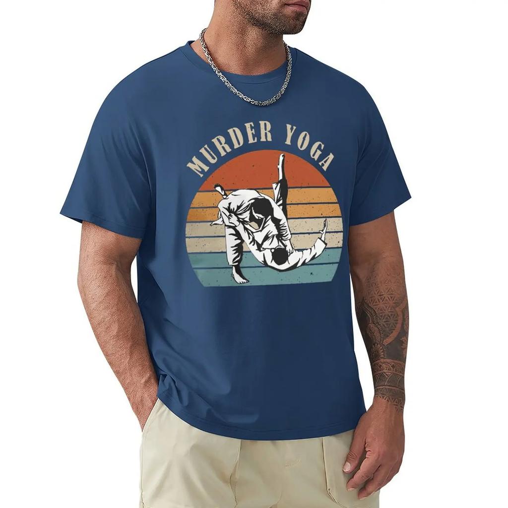Men Murder Yoga Vintage Jiu Jitsu T Shirt Martial Arts Brazilian Cotton Clothing Humor Short Sleeve Tees New Arrival T-Shirts