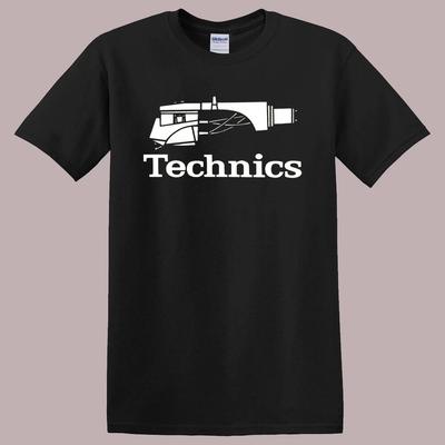 Technics Audio Company Herren Schwarz T-Shirt Top Unisex