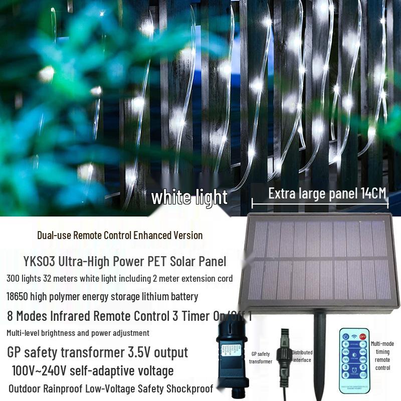 Solar LED Waterproof Christmas Fairy String Lights for Outdoor Decoration