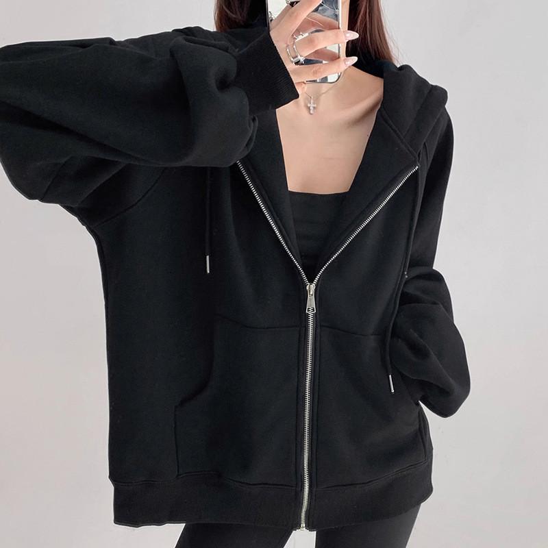 Womens Cozy Hoodie Cardigan With Pockets For Autumn Casual Wear