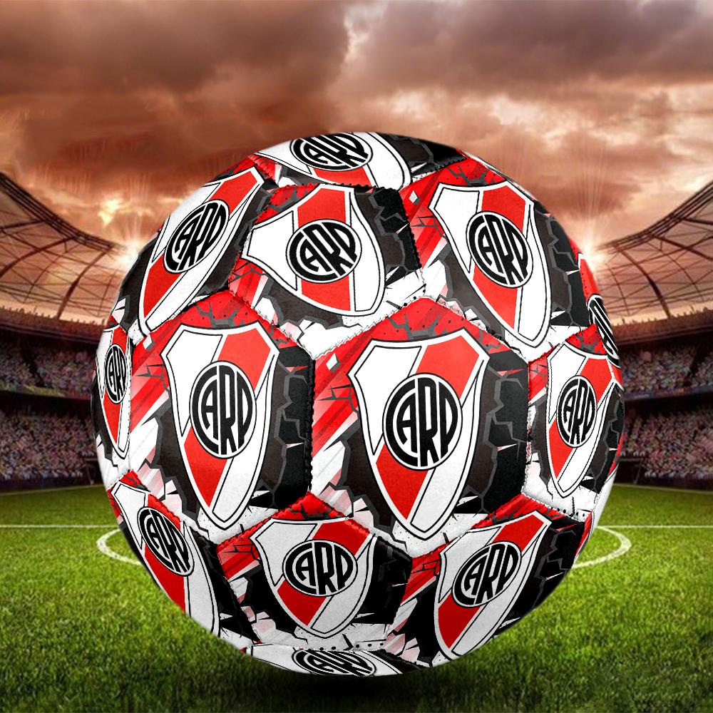 River Plate Fußball, bunt, für alle Altersgruppen geeignet, maschinengenäht, PVC-Material, Wettkampfqualität, langlebig und hoher Rückprall