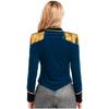 Costume da Domatrice da Circo da Donna Giacca di Velluto con Colletto Alto e Spalline Frangiate Halloween Cosplay Abito da Spettacolo