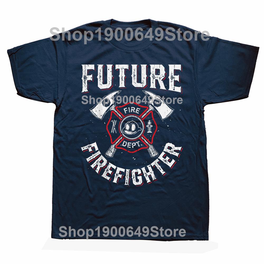 Future Firefighter Line Firefighting T Shirts Graphic Streetwear Short Sleeve Birthday Gifts Summer Style Tshirt Mens Clothing