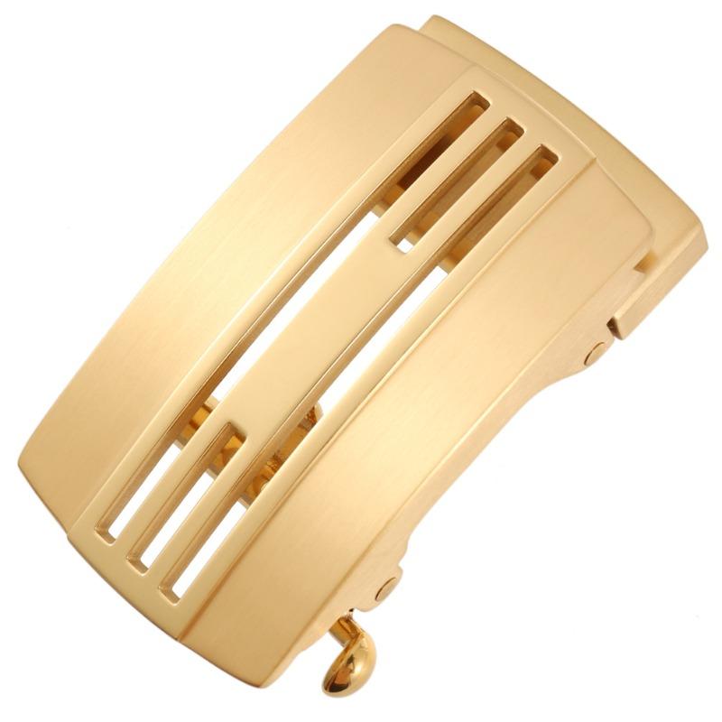 Men s steel buckle stainless steel automatic buckle leather belt belt spring automatic buckle 3.5 золотой