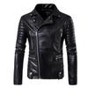Men Zipper Leather Jacket Wolverine Casual PU Leather Locomotive Coat Logan Bomber Jacket Slim Coat