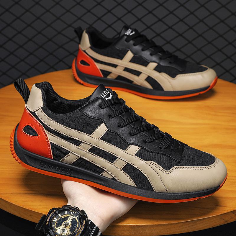 Men's Shoes Fashion Forrest Gump Shoes 2024 New Breathable Flat Bottomed Korean Version Comfort Lace Up Soft Soled Running Shoes