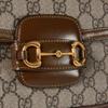 Gucci Fibbia d'Oro 1955 Vintage con Morsetto e Fibbia Morsetto Cinturino Intrecciato con Logo Invecchiato