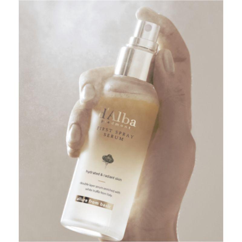 d'Alba White Truffle First Spray Serum Facial Mist 100ml – Hydrating & Glow Boosting Vegan Oil-Serum Mist