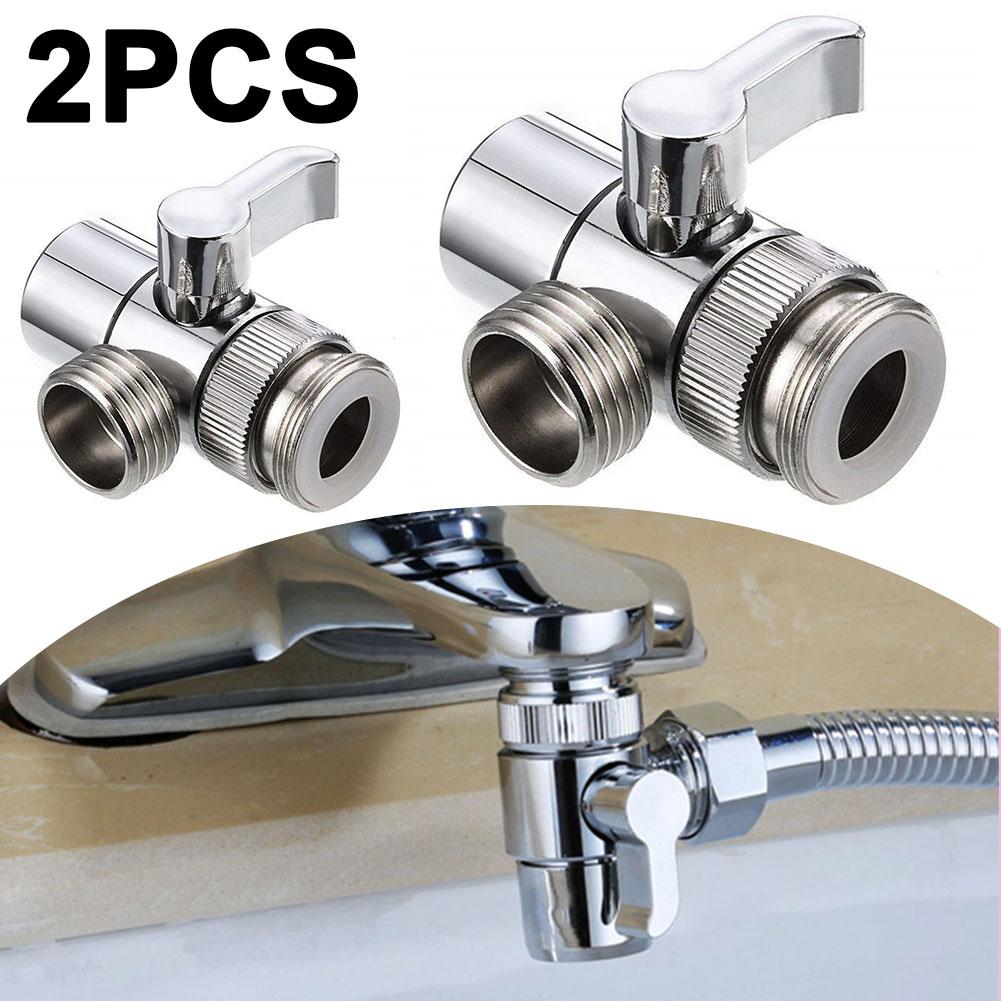3 Way Water Tap Connector Leak-Proof Faucet Connector Splitter Copper Faucet Splitter Valve Easy-to-Install for Bathroom Kitchen