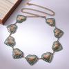 Turquoise Heart Fashion Waist Chain For Women With Metal Material And Design Elegant