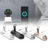 New Wireless Charger 15w Three In One Rotating Socket For Phone Headphones And Watch In Black White Silver Rose Gold
