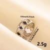 Punk Silver Color Black Enamel Sun Moon Star Eye Rings For Women Men Accessories Stainless Steel Ring Open Finger Jewelry Bagues