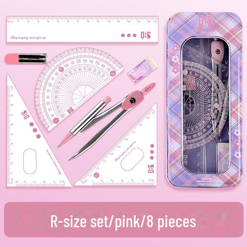 8-Piece Student Stationery Set: Compass, Soft Ruler & More - Ideal for Primary School Gifts or Exam Supplies
