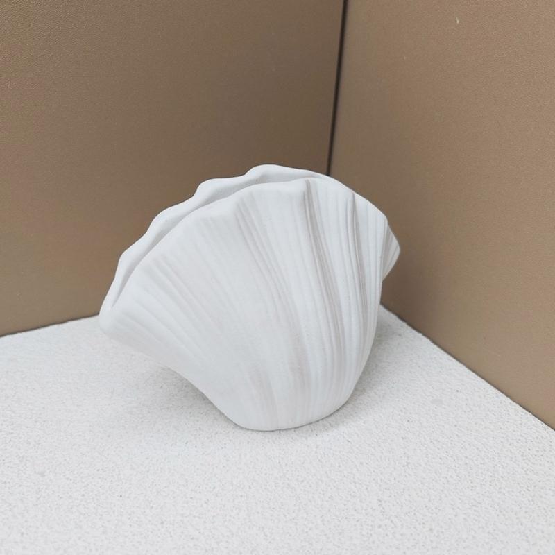 Silicone Flower Vase Molds Shell Shape Flowerpot Moulds Silicone Planter Molds Silicone Texture for Hand-Making Planter