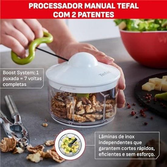 Tefal Handmatige Hakmolen 500ml Wasbaar Deksel Handige Neo Uniek Dubbel Draaiend Mes K13704