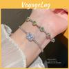 Geometric Zircon Silver And Gold Womens Fashion Bracelet With Luxurious Finish For Office Gifts