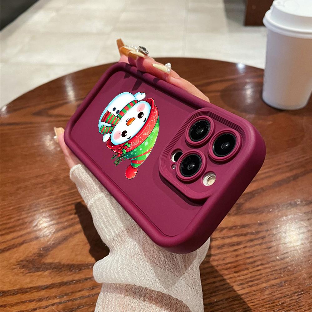 

N98 С Новым годом, Рождеством, мягкие чехлы для телефонов Angel Eyes для iPhone 16, 15, 14, 13, 11 Pro Max, 8, 7, 6s Plus, 12 mini, XR, XS Max, противоударный чехол for iPhone 14 Pro Max