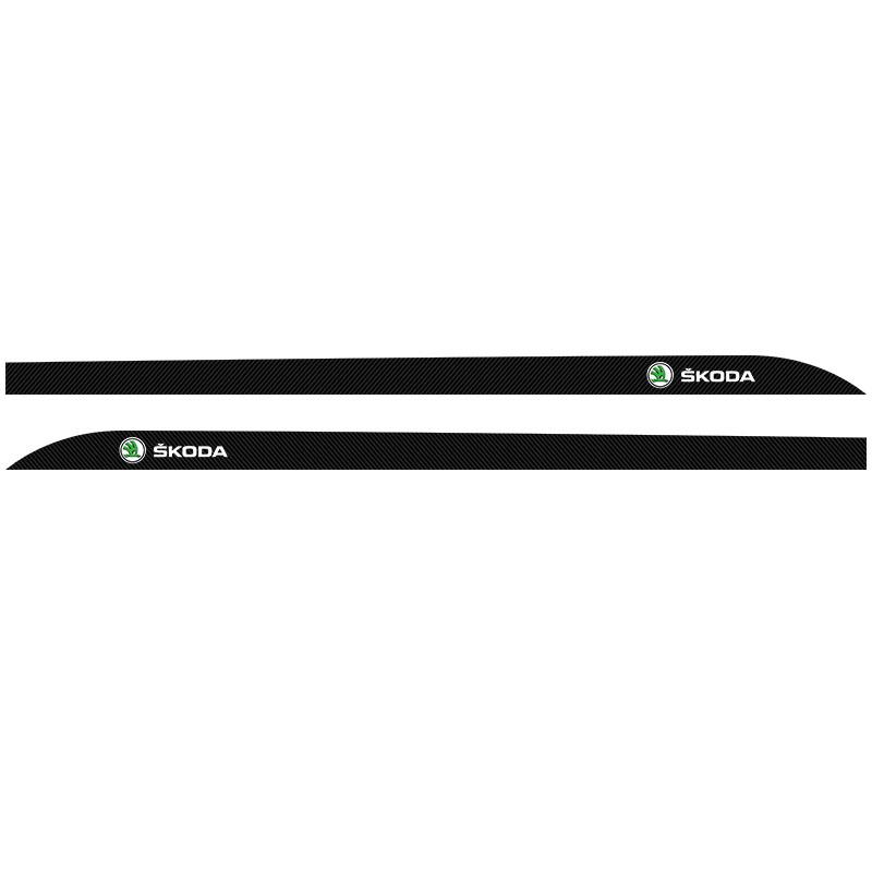 2x Side Skirt Sill Stripe Body Decals Sticker for Skodas Octavia Kodiaq Fabia Rapid Superb A5 A7 2 Kamiq Karoq Auto Accessories knzh54