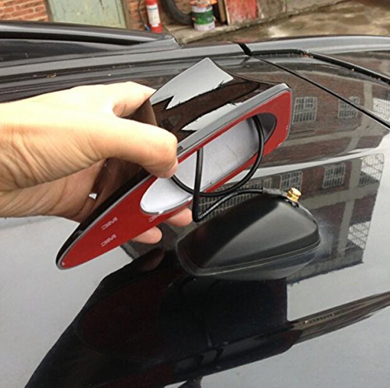 Auto Car Roof Radio AM/FM Signal Shark Fin Aerial Antenna Replacement Kit Black