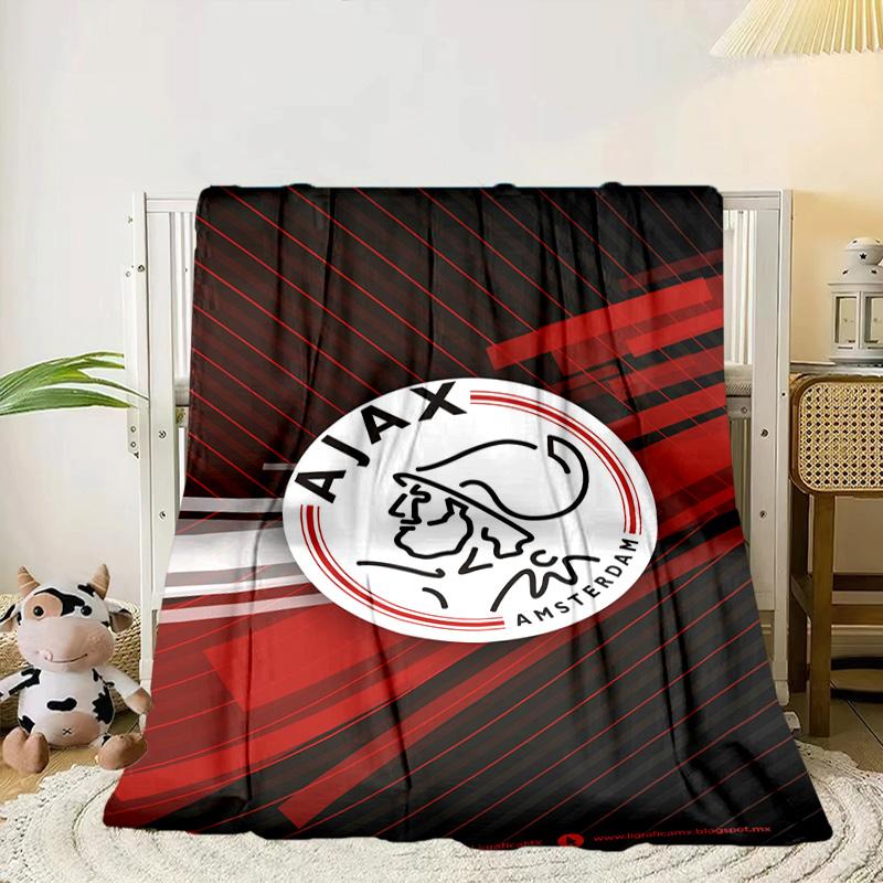 Design Emblema AFC Ajax Coperta Portatile/Coperta Morbida Coperta per Letto Adatta per Viaggi Campeggio Soggiorni Uffici Divani Regali per Fan