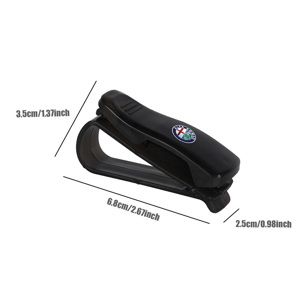 2pcs Car Sun Visor Glasses Clips Sunglasses Card Holder Accessories For Alfa Romeo Stelvio Giulia Giulietta 159 147 MiTo valve wzvc44