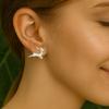 Wildlife Deer Stud Earrings - 925 Sterling Silver