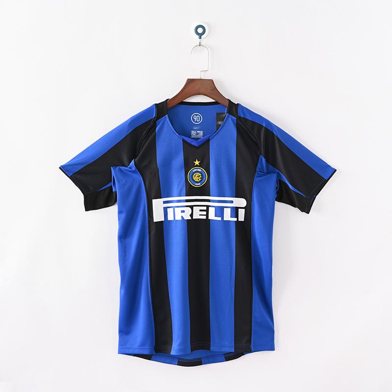 0910 Inter Retro Full Series Jersey, Champions League Home and Away Long-sleeved Football Jersey, Commemorative Print Jersey