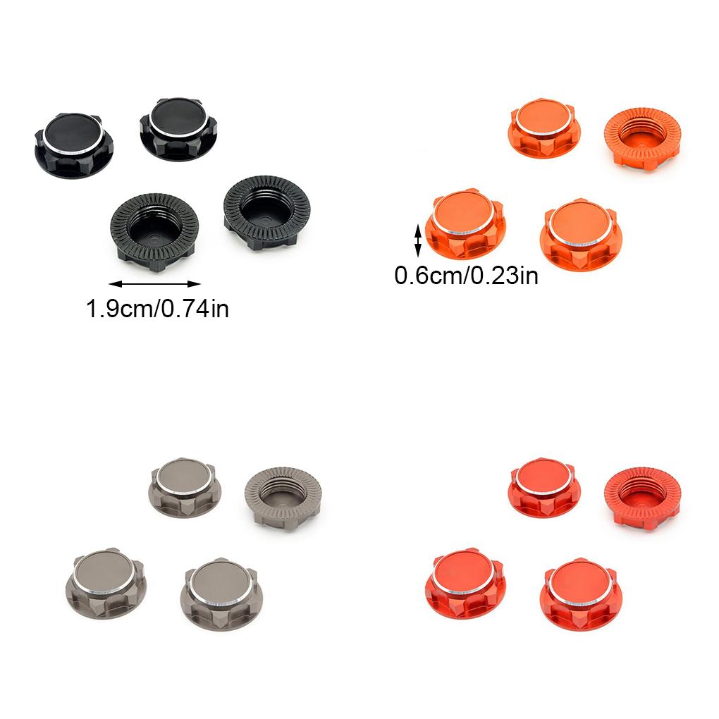 4 Pieces Hex Wheel Nuts Wear-resistant Mount Caps Road Car Spare Parts Accessory Anti-Skidding Heteromorphic Screws Cover
