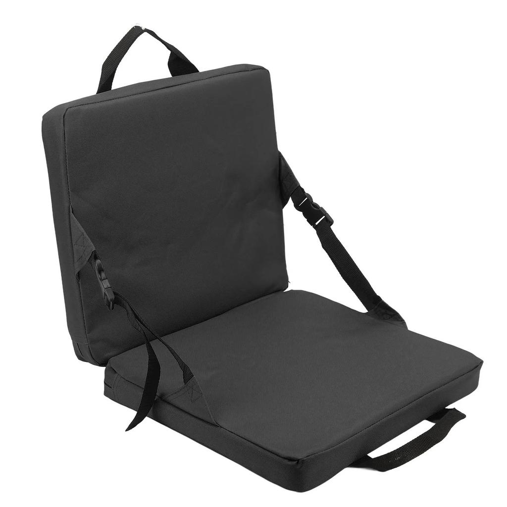 Portable Folding Seat Cushion,Outdoor Foldable Chair with Backrest Soft Sponge Cushion,Back Chair for Stadium and Beach.