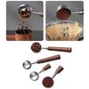 Accurate Measuring Spoon for Coffee Bean Features Comfortable Walnuts Wood Handle and Stainless Steel Construction