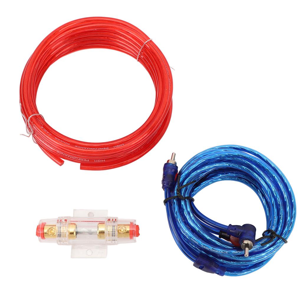 10 Gauge Amplifier Installation Kit 14.76ft Power Cable Subwoofer AMP Wiring Kit with 60A Fuse for Car Radio Subwoofers