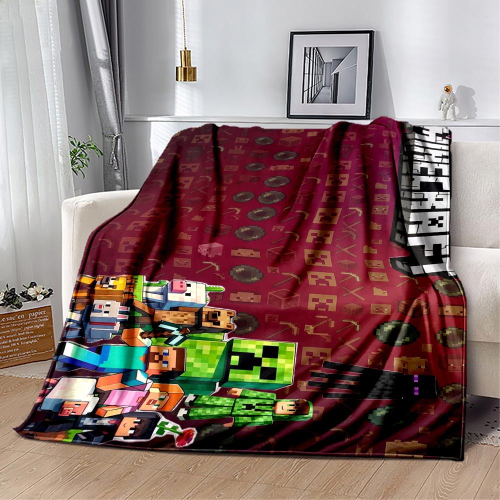 Minecraft 50 Blanket Durable Comfort Suitable for Livingroom Picnics Couch Four Seasons Multipurpose Warmthful Decor Gifts For Family Or Friends