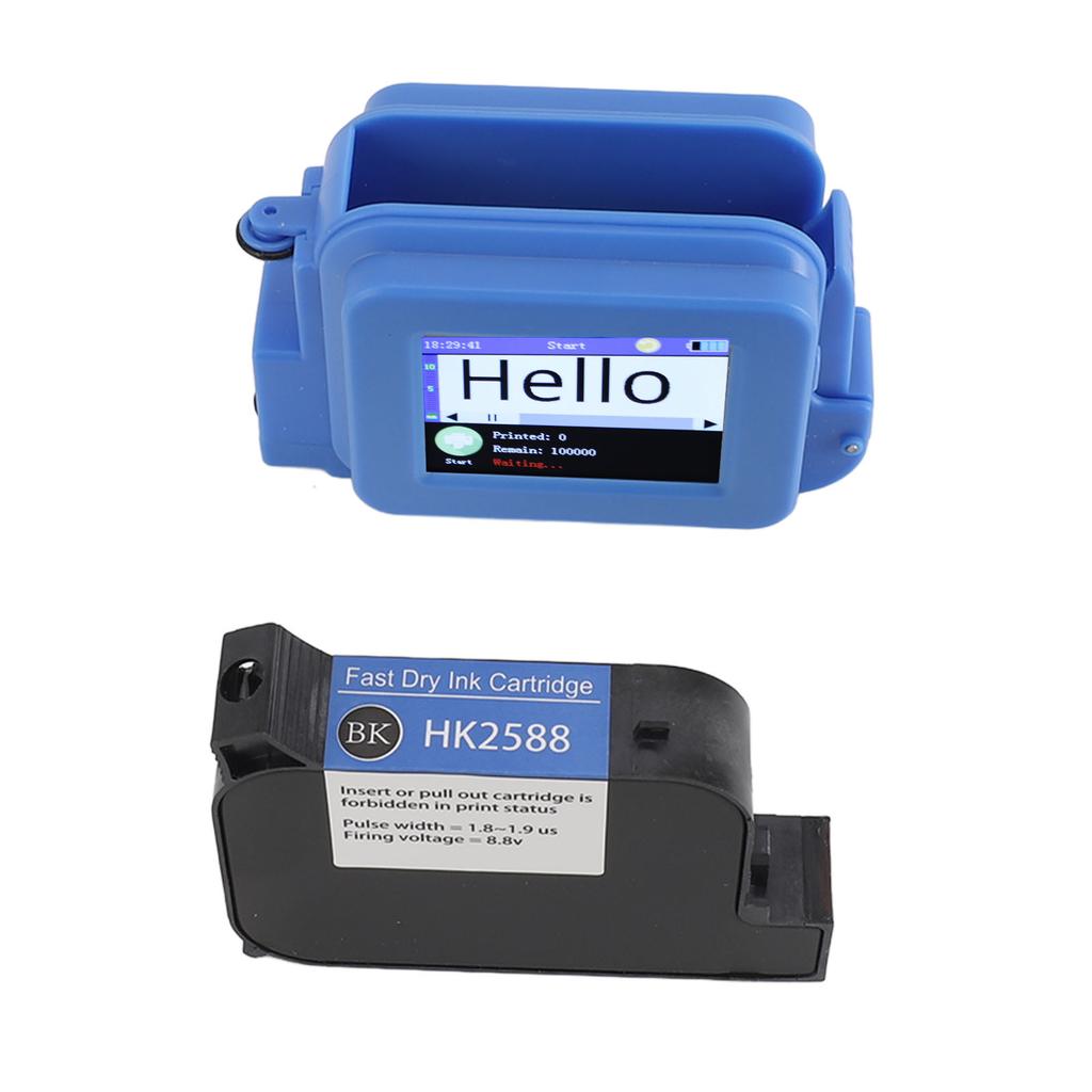 Pocket Inkjet Printer Adjustable Printing Height 0.1? 0.5in/1in Touch Screen Handheld Inkjet Coder