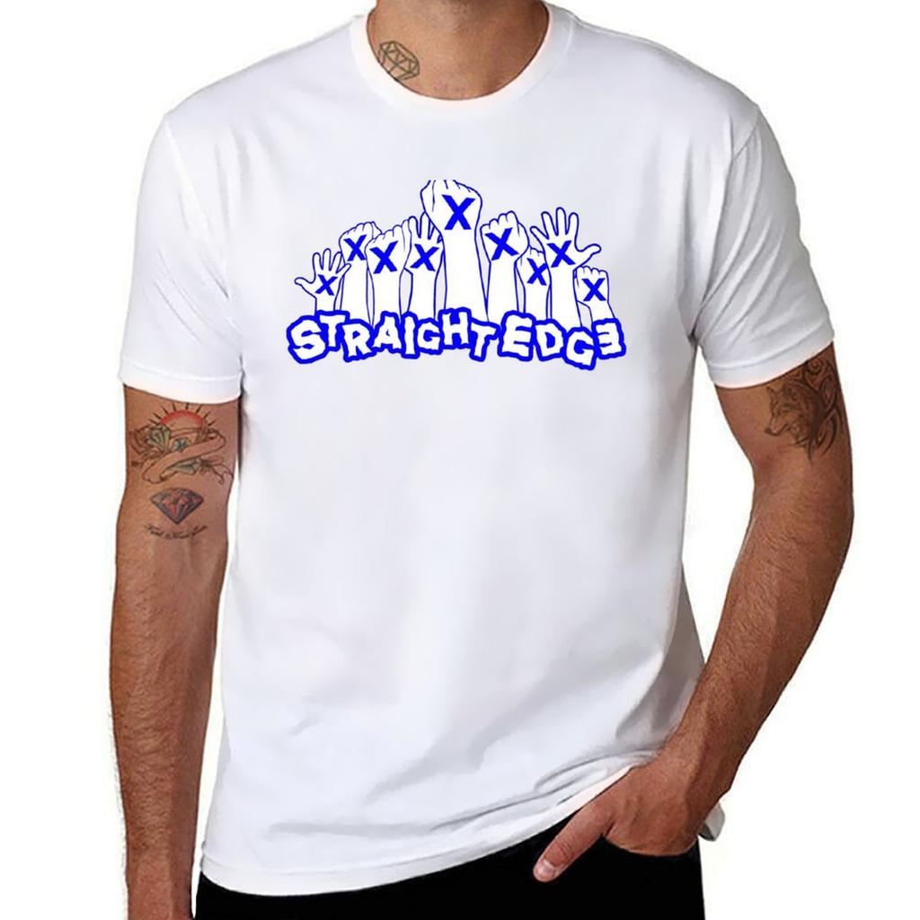 Straight Edge Hands In The Air Blue Version Tshirt Running Perforunisexce Short Sleeve Tee Tshirt