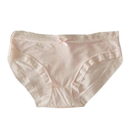 Majtki damskie Bezszwowa koronkowa kokarda Decor Miękkie, jednokolorowe Elastyczne, cienkie, wysokie stany Szybkoschnące, oddychające, antyseptyczne majtki damskie Majtki