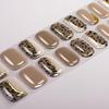 22Tips French UV-Free Gel Nail Stickers Leopard Print Full Cover Gel Polish Nail Strips DIY Manicure Decoration